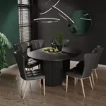 Esstisch Calero, Schwarz, 120-200 X 60 Cm Ausziehbar, Vicco
