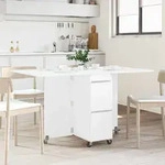 Vidaxl Dinning Table 140 X 80 X 77 Cm Engineered Wood White