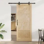 Vidaxl Sliding Door Orkdal Natural 86 X 211 Cm Solid Pine Wood