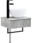 Wandmontiertes Waschbecken Betongrau 40 X 35 X 39 Cm Vidaxl