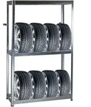 Metall Reifen-regal 180x120x40 Cm Steckregal Stahl Steckmontage 8 Reifen Wand