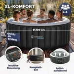 Casaria Aufblasbarer Whirlpool 4&ndash;6 Personen 100&ndash;140 D&uuml;sen Schnelles Aufheizen