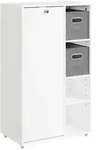Sobuy W&auml;scheschrank Wei&szlig; Standschrank Mit T&uuml;r Und Offenem Fach 