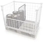 Variofit Palettenaufsatz Trenngitter Verzinkt Schr&auml;g Tiefe 950 Mm Nutzh&radic;&part;he
