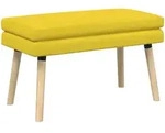 Doppellagige Bank Helles Gelb 80 X 40 X 47 Cm Stoff Vidaxl