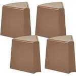 Gartenhocker 4er Set Evros Braun
