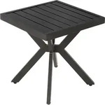 Garten Beistelltisch Quadratisch Aus Aluminium Mit Tischplatte, F&uuml;r Terrasse Und