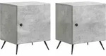 Vidaxl Bedside Cabinet 2 Pcs Concrete Grey 43 X 34.5 X 50 Cm