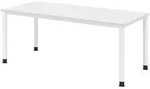B&uuml;m&ouml; Schreibtisch Serie-h Rechteck: 180 X 80 Cm Wei&szlig; Wei&szlig;
