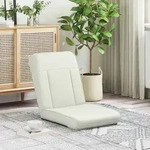 Vidaxl Adjustable Floor Chair White Faux Leather