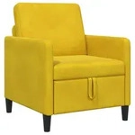 Sofa Mit Stauraum Gelb 72 X 78 X 87 Cm Polyester Vidaxl