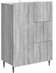 Vidaxl Sideboard Grey Sonoma 66 X 34.5 X 91.5 Cm Engineered Wood
