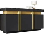 Sideboard Mit 3 T&uuml;ren, 6 F&auml;chern Und Verstellbaren Einlegeb&ouml;den, Modernes...