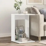 Vidaxl Side Table White 40 X 38 X 62.5 Cm Engineered Wood