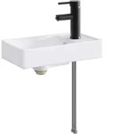 Vidaxl Bathroom Sink With Faucet And Drain Matte Black