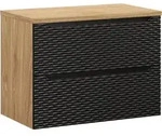 Badplaats Waschbeckenunterschrank Ocean 80 Cm &ndash; Schwarz Matt Mit