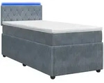 Boxspringbett Mit Matratze Dunkelgrau 80 X 200 Cm Samt Vidaxl