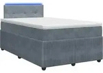 Boxspringbett Mit Matratze Dunkelgrau 120 X 190 Cm Samt Vidaxl