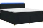 Boxspringbett Mit Matratze Schwarz 160 X 200 Cm Stoff Vidaxl