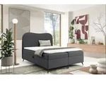 Boxspringbett Schlafzimmerbett Blair 160x200cm Stoff Now Or Never Dunkelgrau
