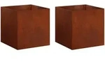Garten-pflanzgef&auml;&szlig; 2 Stk. Rostoptik 25 X 25 X 25 Cm Vidaxl