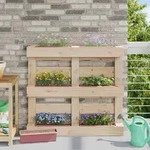 Vidaxl Flower Boxes For Euro Pallets 12 Pcs Brown 36.5 X 14 X 9.5 Cm