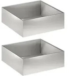 Garten-pflanzgef&auml;&szlig; 2 Stk. Silber 40 X 40 X 20 Cm Edelstahl Vidaxl