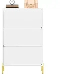 Schuhschrank Mit 3 T&uuml;ren, Grifflosem Design Und Doppelf&auml;chern, Modern, Aus...