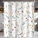 Duschvorhang Beige 90x90 Cm Antischimmel, Wasserabweisend, Waschbar, Polyester