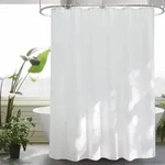 Wei&szlig; Textil Stoff Antischimmel Duschvorhang 220x200 Wasserdicht Polyester
