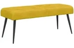 Bank Mit Knopfheftung Gelb 110 X 40 X 46 Cm Samt Vidaxl