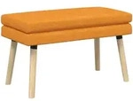 Doppellagige Bank Dunkelgelb 80 X 40 X 47 Cm Stoff Vidaxl
