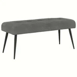 Vidaxl Bench With Button Tufted Dark Grey 110 X 40 X 46 Cm Velvet