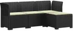 4-sitzer Garten Sofa Mit Kissen Rattan Look Pp Anthrazit Vidaxl
