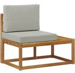 Outdoor End Sofa Natur 91 X 63 X 73 Cm Massivholz Akazie Vidaxl