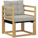Outdoor-sofa Massives Akazienholz Und Textilene Wei&szlig; Vidaxl