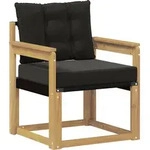 Outdoor-sofa Massives Akazienholz Und Textilene Wei&szlig; Vidaxl