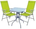 Bistrogarnitur 3-teilig 60x60cm Silbergrau/lime-mmc33081+2xmmc5000gg