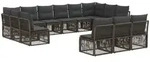 Gartensofa-set 13 Stk. Grau Poly-rattan Vidaxl