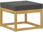 Outdoor Hocker Massivholz Akazie Wei&szlig; Vidaxl