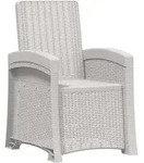 Liegesessel Garten Rattan-optik Wei&szlig; Pp Vidaxl