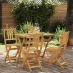 Vidaxl Outdoor Bistro Chairs Natural Solid Acacia Wood