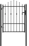 Vidaxl Fence Gate Asten 100 X 125 Cm Metal Black Lockable