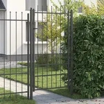 Vidaxl Fence Gate Asten 100 X 175 Cm Metal Black Lockable