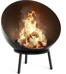 Blumfeldt Fireball 66 Cm Feuerstelle &ndash; Stahl-feuerschale Mit Kippbarem