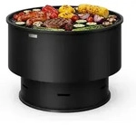 Blumfeldt Pompeji Feuerschale Mit Grill &ndash; 3-in-1 Sch&uuml;ssel, Grill & Tisch,