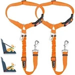 Slowton Hundegurt Auto 2-in-1 Kopfst&uuml;tzen-r&uuml;ckhalte Anschnallgurt Hund Auto
