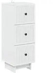 Vidaxl Drawer Cabinet White 33 X 34.5 X 90 Cm Engineered Wood
