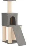 Vidaxl Cat Tree With Sisal Scratching Posts Light Grey 146 Cm