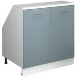Dachschr&auml;genschrank Rion, Blau-grau, 80 X 81.6 Cm Mit 2 T&uuml;ren, Schrankkorpus 60 Cm
